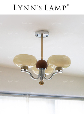 Lynn's立意 中古包豪斯客厅吊灯 餐厅房间法式实木复古主卧美式灯