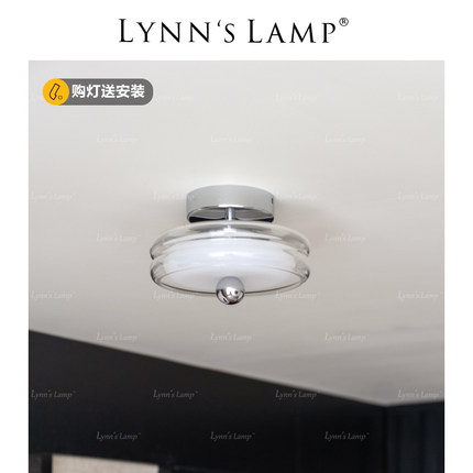 Lynn's立意 包豪斯吸顶灯 卧室过道房间现代led入户极简衣帽间灯