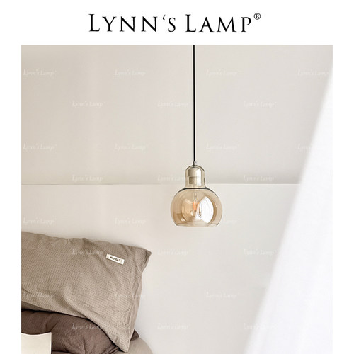 Lynn's立意 ins风格床头小吊灯 小清新北欧吧台卧室奶油风吊线灯