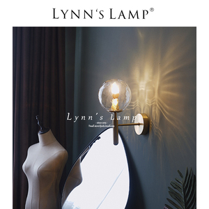 Lynn's立意 轻奢现代简约卧室床头壁灯北欧全铜灯过道走廊客厅灯