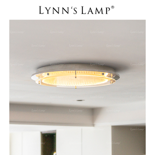 Lynn's立意 包豪斯卧室吸顶灯 冰块极简设计师圆形书房护眼房间灯