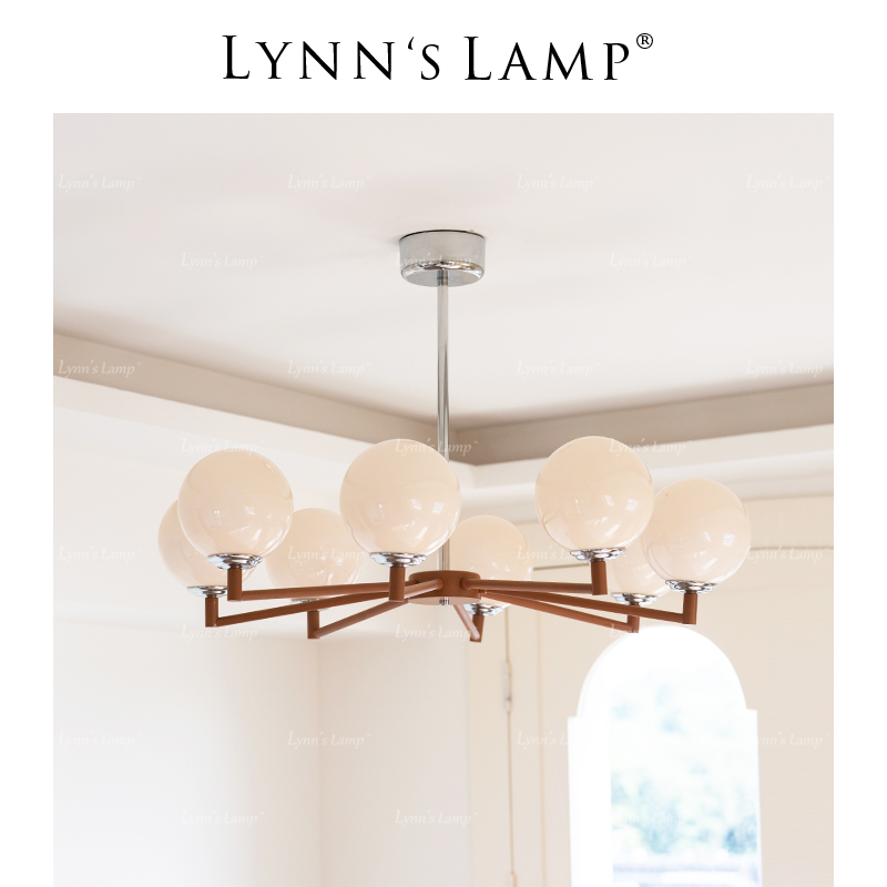 Lynn's立意奶咖色魔豆客厅吊灯