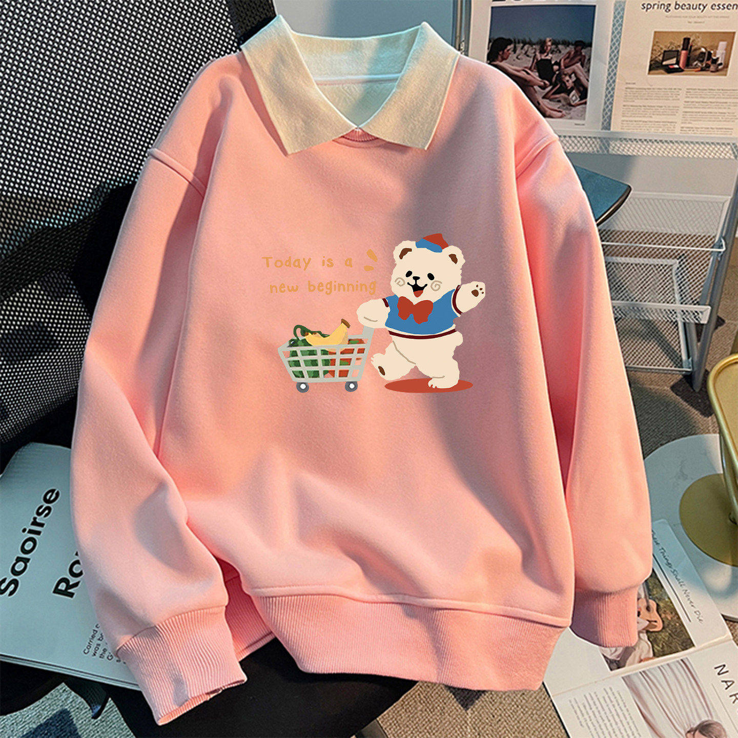 清仓领卫衣女士秋冬2026新款宽松显瘦加绒加厚百搭学院风上衣外套