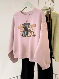 洋气设计感慵懒风小个子上衣 时尚 美式 hiphop卫衣女2025春秋薄款