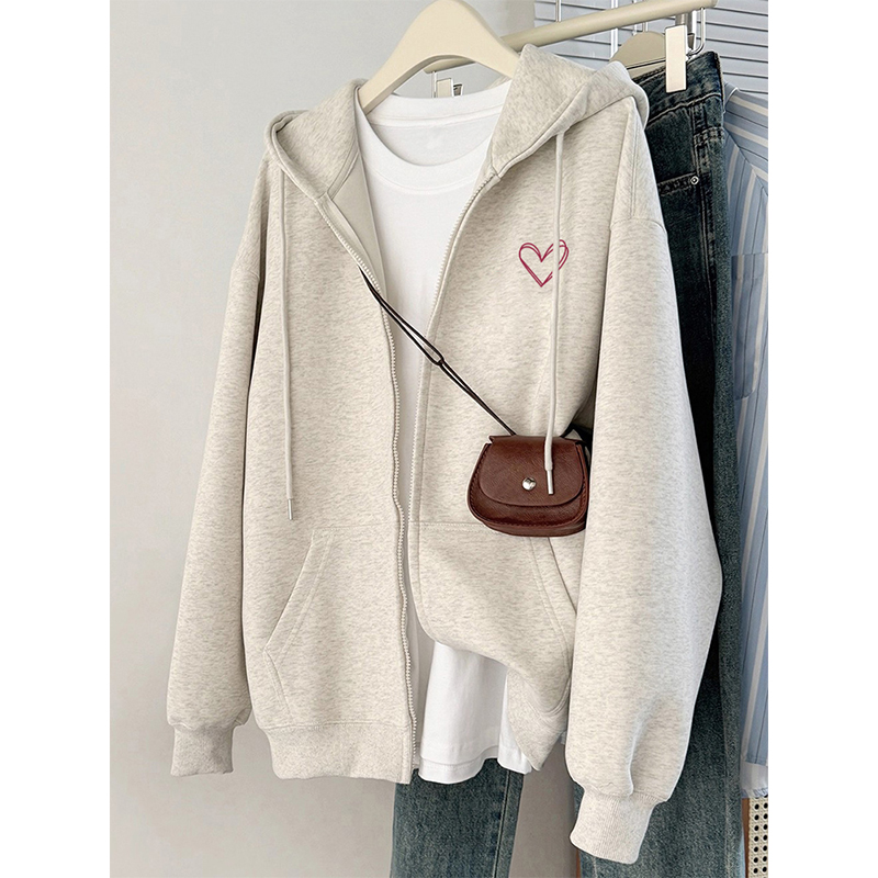 胖mm大码初中生卫衣女加绒上衣