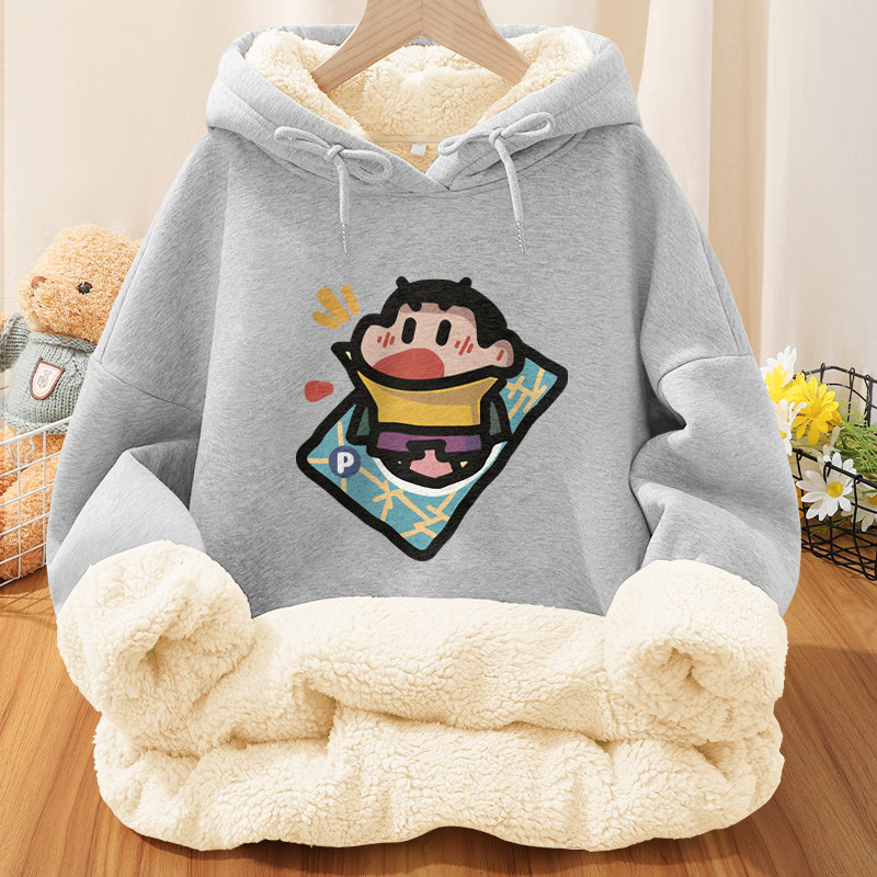 秋冬加绒加厚羊驼绒上衣休闲外套