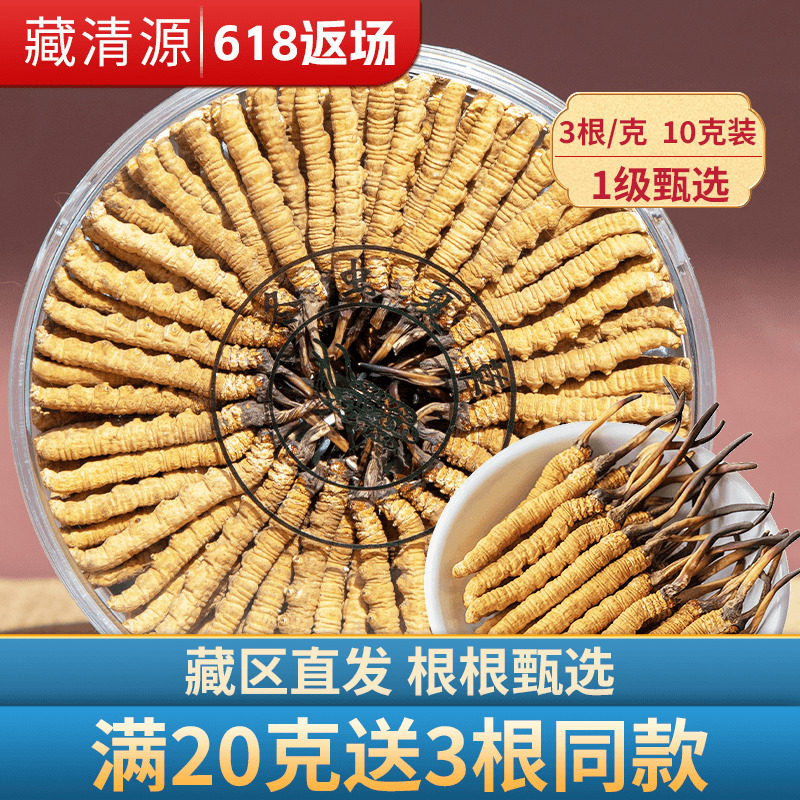 旗舰店虫草干货3根/克冬虫夏草