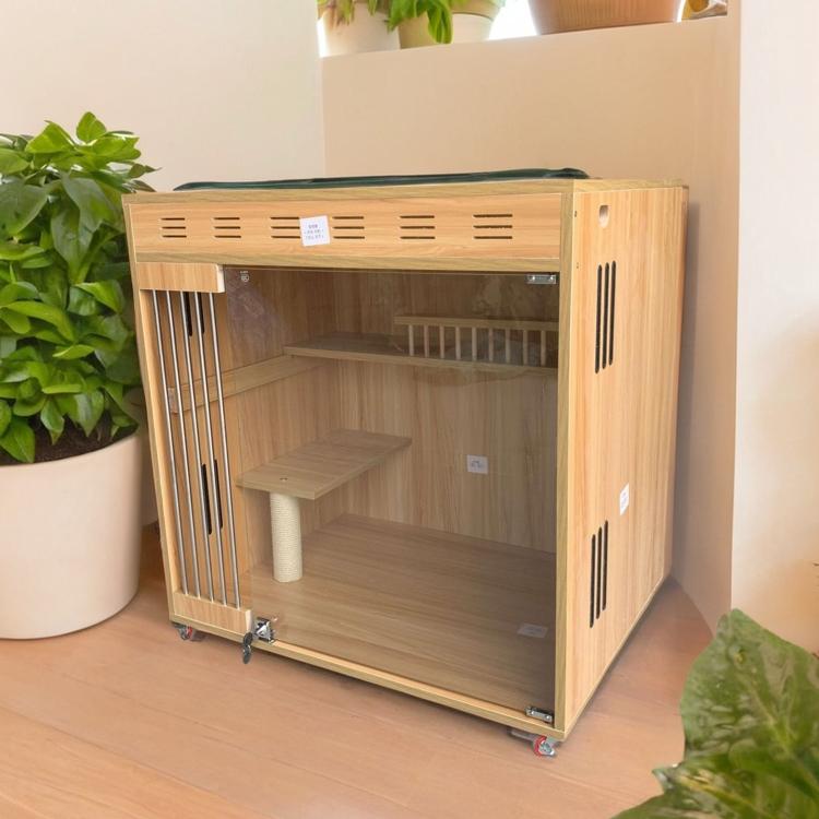 移生活猫别墅实木猫柜豪华猫笼