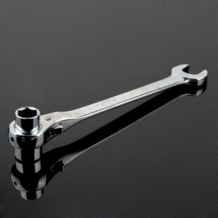 棘轮扳手加长u型套筒豁口尖尾快速脱落双向棘轮快速扳手架子开凿