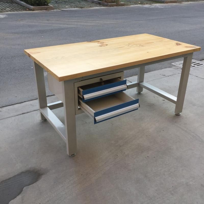 钳工台纯实木工作台重型工作台操作台钳工L桌装配台打包台实验桌