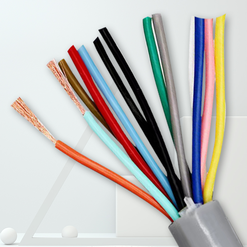 TRVV高b柔性拖链电缆3 5 7 8 10 36 40芯0.3 0.75 2.5平耐折信号