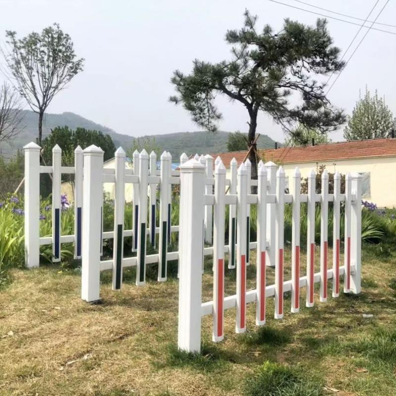 pvc草坪护栏花园栏杆户外别墅花园塑钢栅栏菜园篱笆花坛围栏