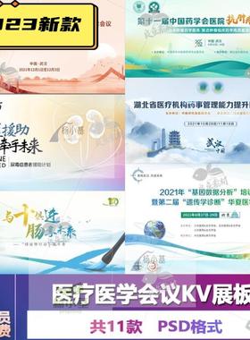C701医学论坛展板海报医疗展板医学会议背景讲座医学峰会ps素材