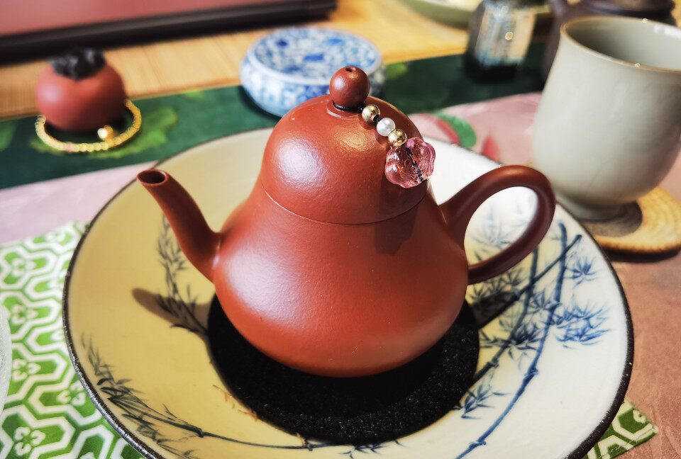 羊角山赵庄朱泥思婷紫砂壶120ml