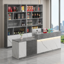 饭店收银台吧台酒柜落地货柜便利店商用组合餐饮前台转角接待台