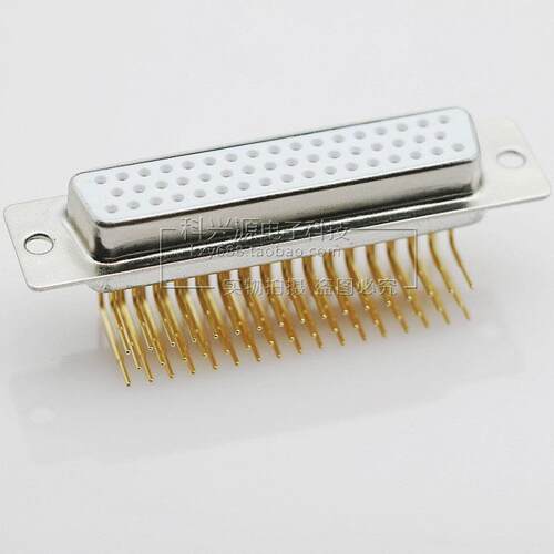 三排DB50 PIN HDR50P 母座 插板焊板 90度弯脚 车针 DR50公头镀金