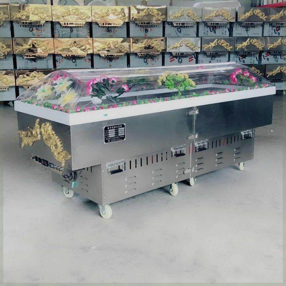 冷藏棺车载冰棺冷冻防腐制冷冰棺分体冰棺豪华低温水晶棺水晶棺材