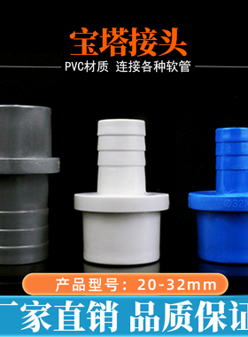 pvc宝塔水箱配件25 32接头软管水管接头变径直通鱼缸上下水管管件