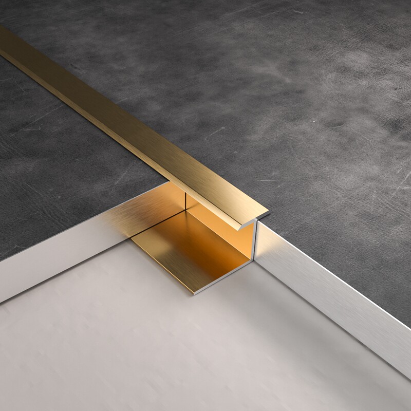 铝合金瓷砖收边压条收口木地板金属接缝压边地板门槛条装饰金属条