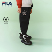 长裤 2026年春季 新款 FILA斐乐儿童童装 男童小童休闲束脚针织加绒裤