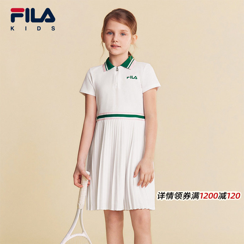 【苏珊裙】FILA斐乐儿童童装裙子2026夏季新款女中大童网球连衣裙