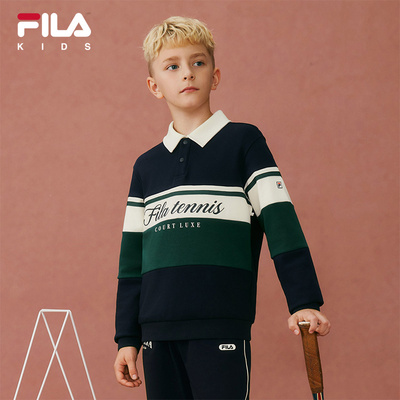 FILA斐乐中大童套头卫衣