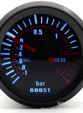 跨境爆款2寸52MM涡轮增压表BAR墨镜黑色外壳 汽车仪表 改装仪表