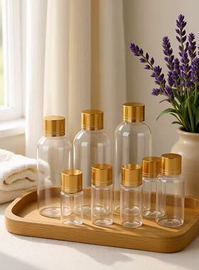 5 10 20 30ml/50/80/100毫升透明塑料瓶金盖液体瓶PET加厚分装瓶