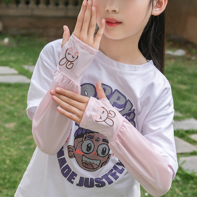 儿童夏季冰丝防晒宽松卡通冰袖