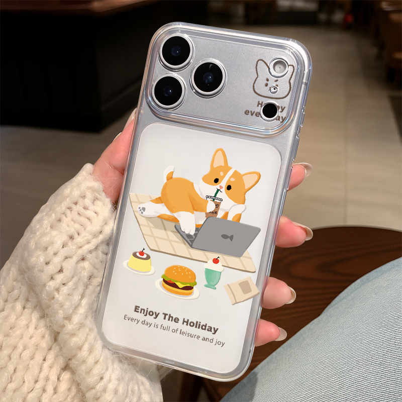 犀膜苹果磨砂可爱猫狗情侣手机壳