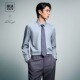 海澜之家轻商务衫 26春夏新款 及系列长袖 衬衫 微弹灰衬衣男 正装 HLA
