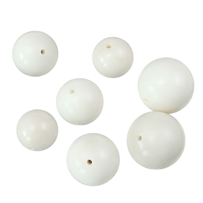 天然象牙果精抛光面隔珠