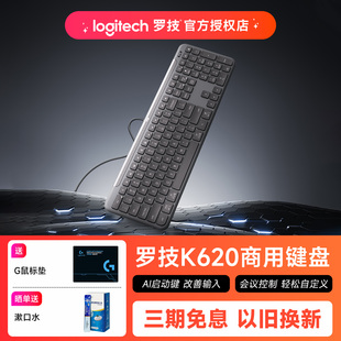 罗技K620有线键盘商用高端薄膜笔记本电脑办公商务通用