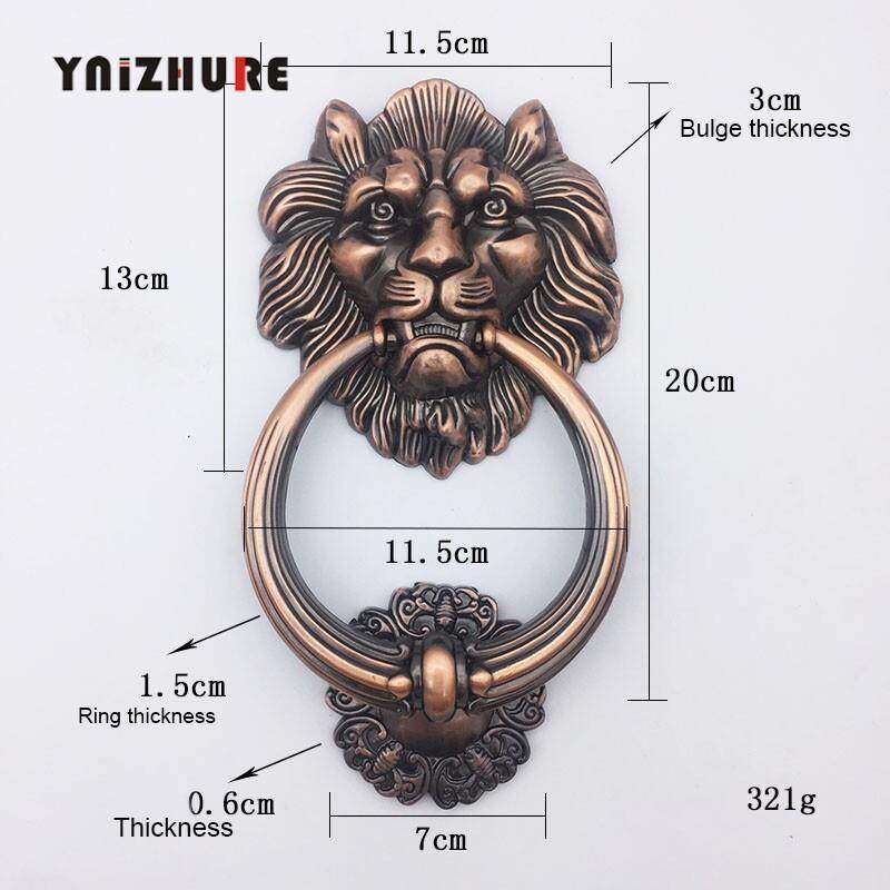 明清古董拉环中式仿古门环青铜拉手兽头大狮子头大门新古典敲门器