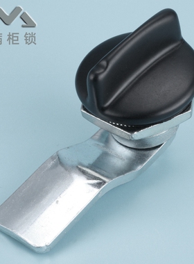 MS715-2电柜箱转舌锁黑色旋转锁 铁皮柜圆柱锁工业设备锁工具箱锁