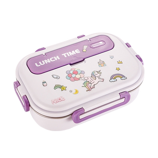 316不锈钢保温饭盒小学生专用餐盘上班族手提袋便当盒餐盒四分格