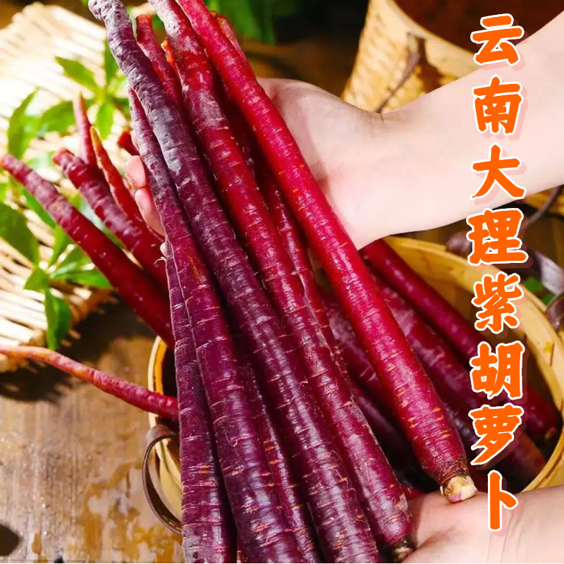 云南大理农家紫胡萝卜野生迷你小胡萝卜生吃水果紫玉新鲜萝卜红皮,水产肉类/新鲜蔬果/熟食,萝卜/胡萝卜,淘宝优惠券,粉丝福利购,淘宝优惠卷