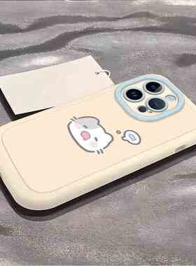 猫想鱼适用新款IP16promax手机壳iphone1网红15苹果12卡通动物新款适用于苹果17promax手机壳iphone16巨好看