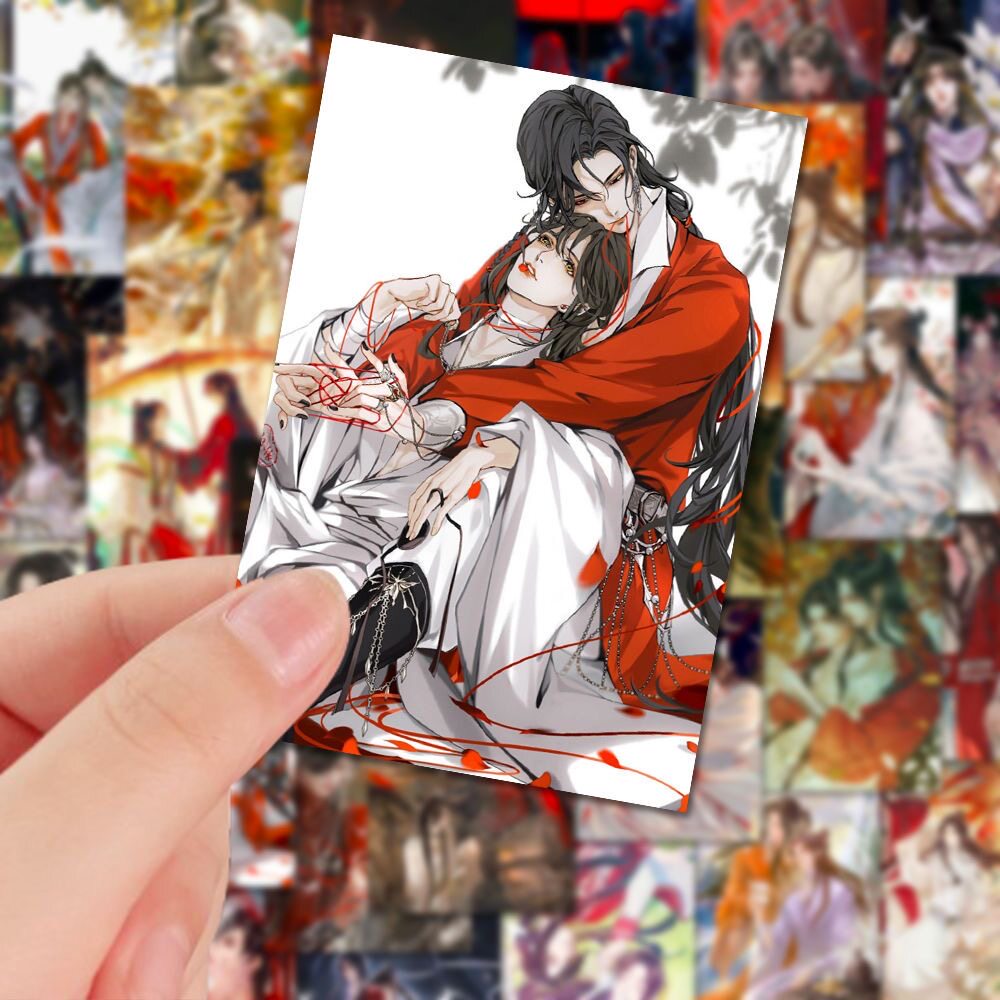 HEAVENLY 공식 축복 스티커 XIE LIAN 일본의 2차원 애니메이션 캐릭터 같은 스타일 귀여운 냉장고 자석 수하물 스티커
