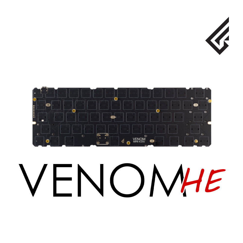 thumbnail for Geonworks Venom Venom60 HE Magnetic Switch Keyboard PCB Compatible with sebas tofu60 holy60