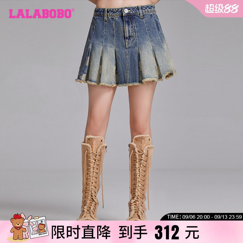 牛仔半身裙LALABOBO2024秋款