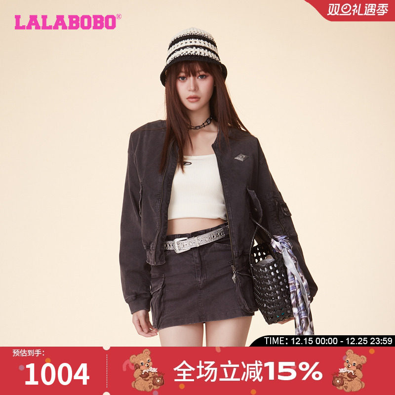LALABOBO复古休闲夹克外套