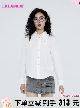 LALABOBO24春夏新品款美式风O型长袖梭织衬衫外套女|LBCC-WSWC14