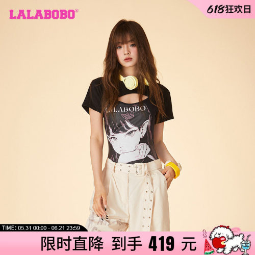 LALABOBO短袖T恤连体辣妹