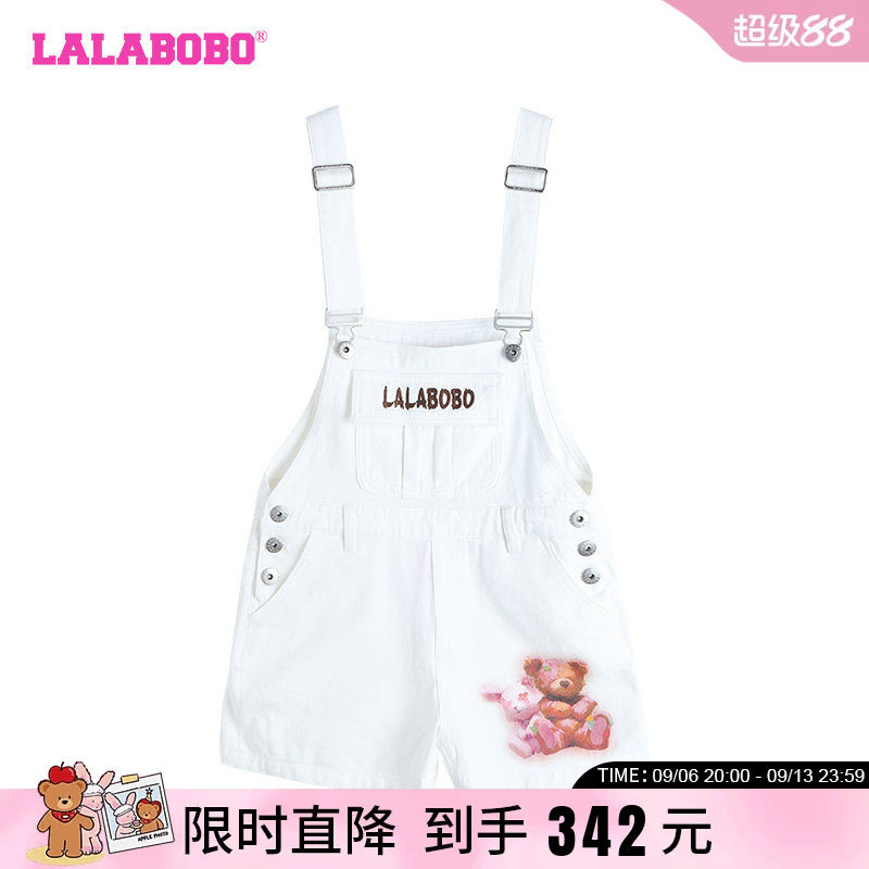 LALABOBO复古休闲牛仔短裤