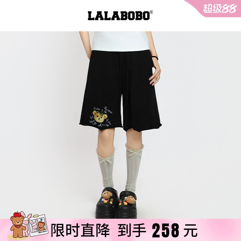 印花直筒宽松慵懒休闲短裤
