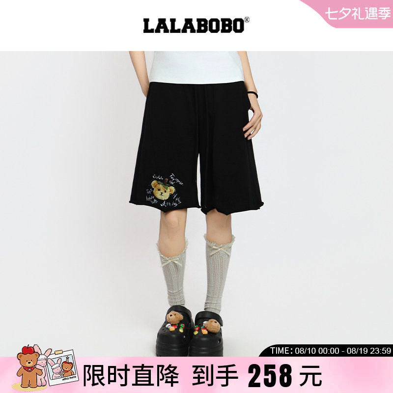 印花直筒宽松慵懒休闲短裤