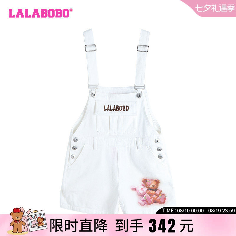 LALABOBO复古休闲牛仔短裤