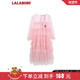 LALABOBO2023夏季 WLZY45 温柔粉色仙女裙网纱连衣裙LBCB 新款 法式