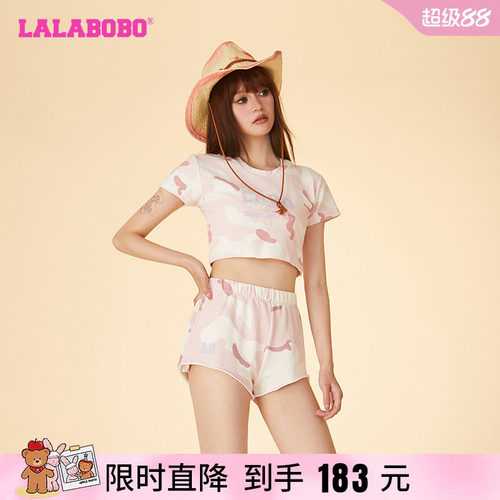 LALABOBO短袖T恤宽松休闲